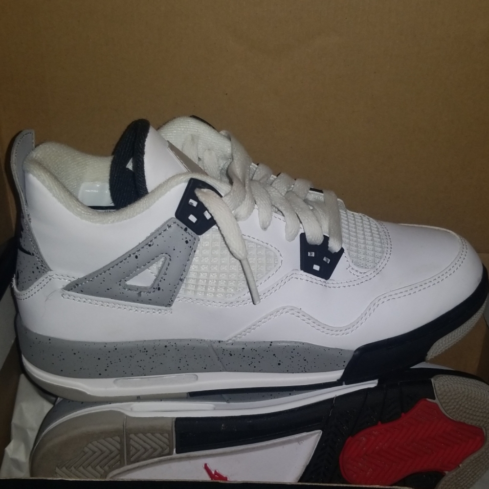 AIR JORDAN 4 RETRO OG BG "WHITE CEMENT